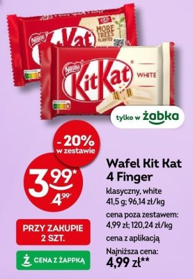 Wafel Kit Kat 4 Finger klasyczny, white promocja w Żabka