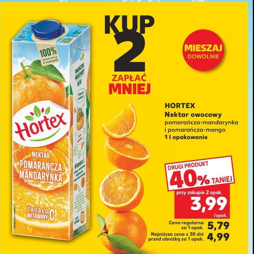 Nektar pomarańcza mango Hortex promocja