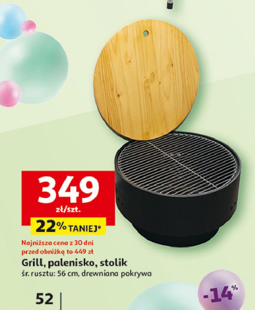 Grill palenisko śr. 56 cm promocja w Auchan