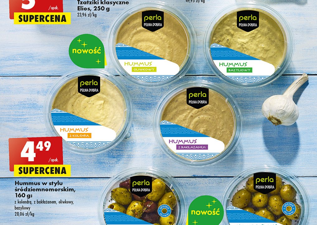 Hummus bazyliowy Perla promocja