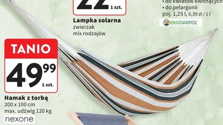 Hamak z torbą 200 x 100 cm Nexone promocja