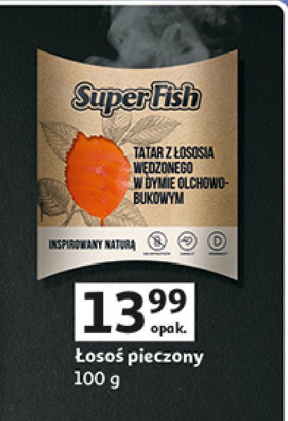 Tatar z łososia wędzony w dymie bukowo-olchowym Superfish promocja w Auchan