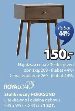Stolik nocny HOKKSUND promocja w Jysk