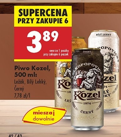 Piwo Kozel bily lehky promocja