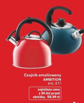 Czajnik emaliowany AMBITION promocja w Carrefour
