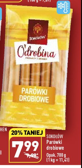 Parówki drobiowe SOKOŁÓW O'DROBINA promocja