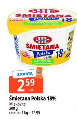 Śmietana Polska 18% promocja w Leclerc