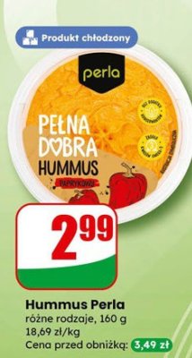 Hummus Perla pełna dobra z papryką promocja w Dino