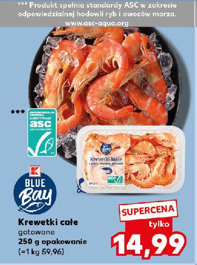 Krewetki białe gotowane K-classic blue bay promocja