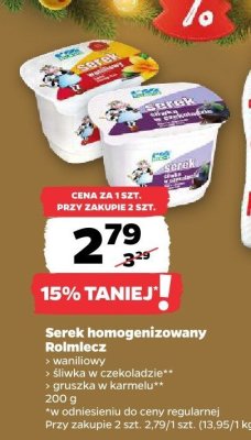 Serek homogenizowany śliwka w czekoladzie promocja w Netto