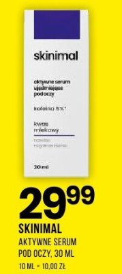 AKTYWNE SERUM SKINIMAL POD OCZY 30 ML promocja w Drogerie Natura