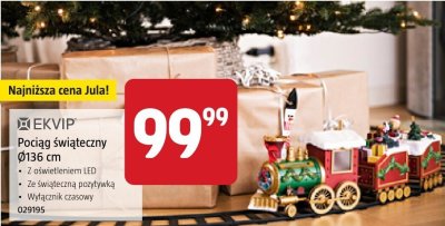 Pociąg świąteczny EKVIP Ø136 cm promocja w Jula