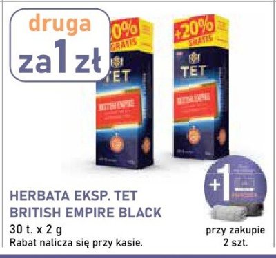 Herbata EKSP. TET BRITISH EMPIRE BLACK promocja w Stokrotka