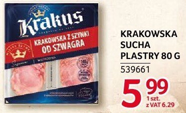 Krakowska sucha plastry Krakus 80g promocja w Selgros