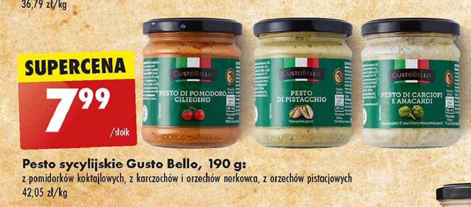 Pesto z pomidorków koktajlowych Gustobello promocja