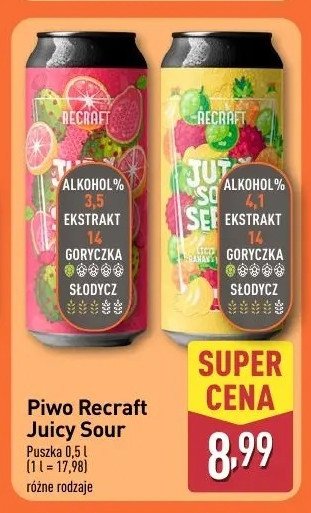 Piwo guawa, opuncja i grejpfrut Recraft juicy sour series promocja