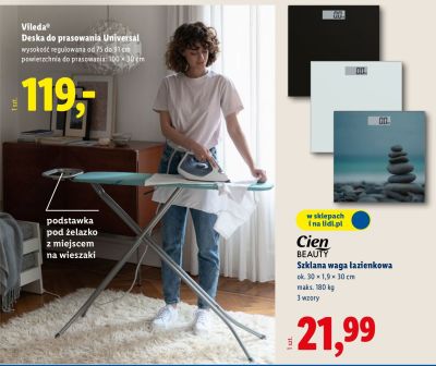 Szklana waga łazienkowa Cien Beauty promocja w Lidl