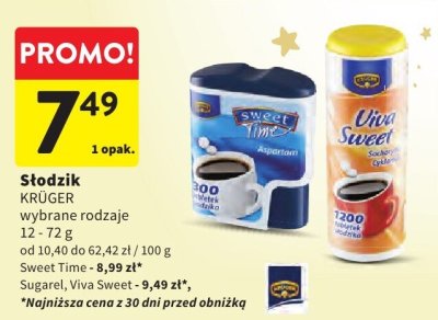 Słodzik Kruger promocja w Intermarche