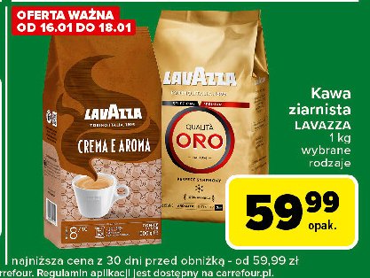 Kawa Lavazza crema & aroma promocja w Carrefour Express