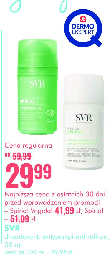 Antyperspirant Svr spirial promocja