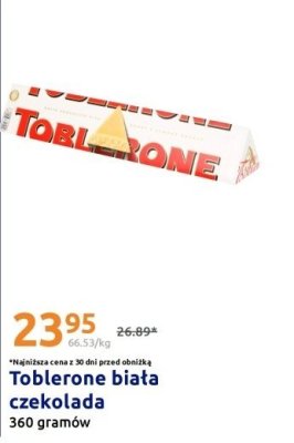 Czekolada Toblerone biała, 360 g promocja w Action