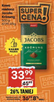 Kawa mielona Jacobs Krönung promocja w Delikatesy Centrum