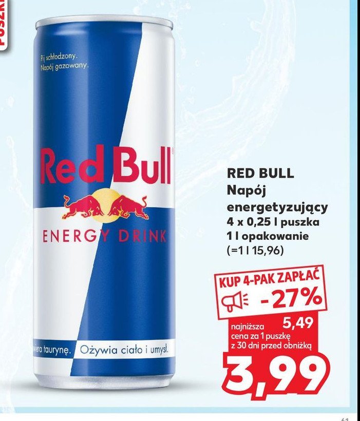 Napój energetyczny Red bull promocja w Kaufland