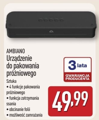 Urządzenie do pakowania próżniowego AMBIANO Sztuka promocja w Aldi