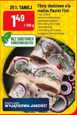 Filety śledziowe a'la matias Master Fish promocja w POLOmarket