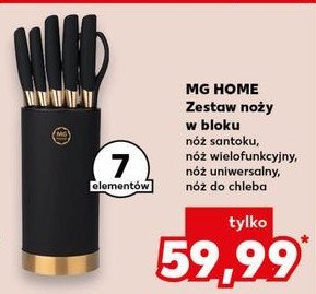 Zestaw nożyczki + 5 noży w bloku Mg home promocja w Kaufland