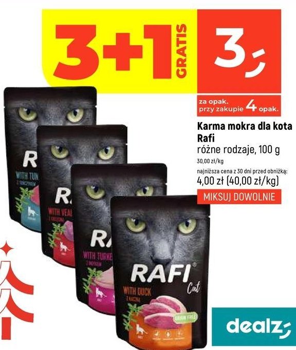 Karma dla kota z indykiem Rafi cat promocja w Dealz