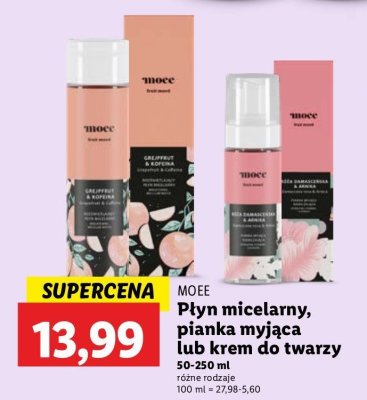 Pianka nawilżająca do twarzy róża damasceńska & arnika Moee promocja