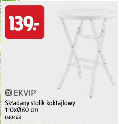 Składany stolik koktajlowy 110x∅80 cm promocja w Jula