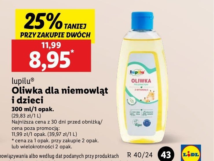 Oliwka dla niemowląt i dzieci Lupilu promocja