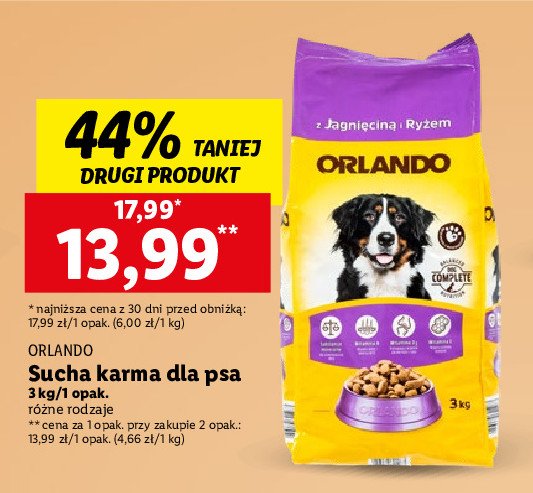 Karma dla psa nuggetsy z jagnięciną i ryżem Orlando promocja