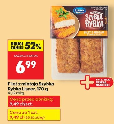 Filet z mintaja Szybka Rybka Lisner, 170 g promocja w Biedronka