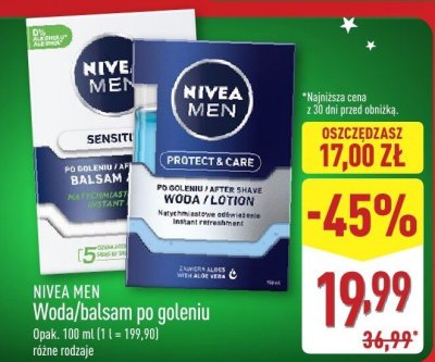 Balsam  po goleniu różne rodzaje promocja w Aldi