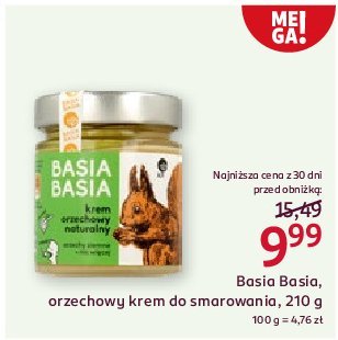 Krem orzechowy naturalny Basia basia promocja