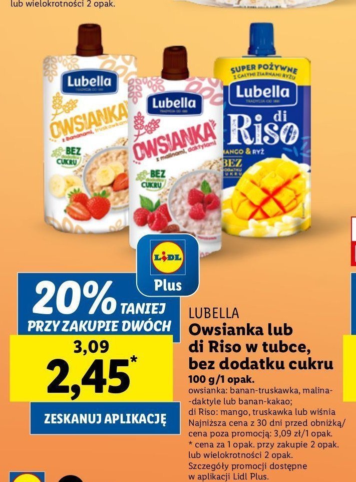 Deser wiśnia & ryż Lubella di riso promocja