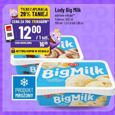 Lody Big Milk promocja w POLOmarket