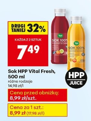 Sok różne rodzaje promocja w Biedronka