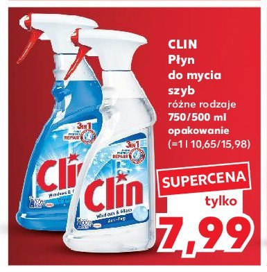 Płyn do mycia szyb niebieski Clin promocja