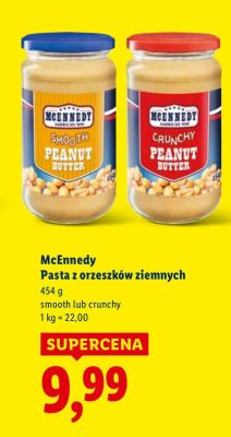 Pasta z orzeszków ziemnych  smooth  promocja w Lidl