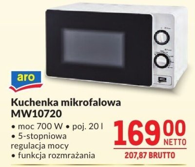 Kuchenka mikrofalowa Aro MW10720 promocja w Makro