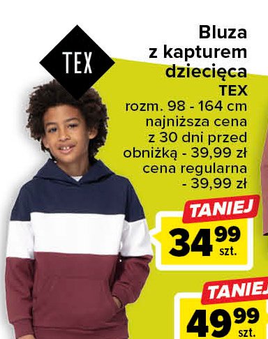 Bluza chłopięca z kapturem rozm. 98-164 cm Tex promocja