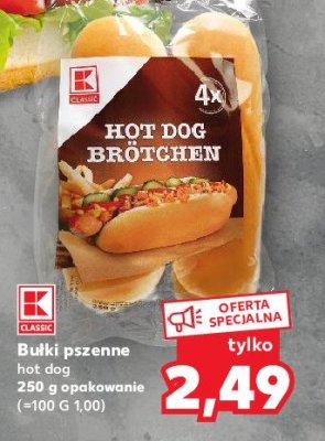 Bułki pszenne hot dog K-classic promocja