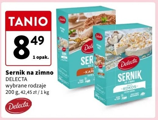 Sernik na zimno karmelowy Delecta promocja