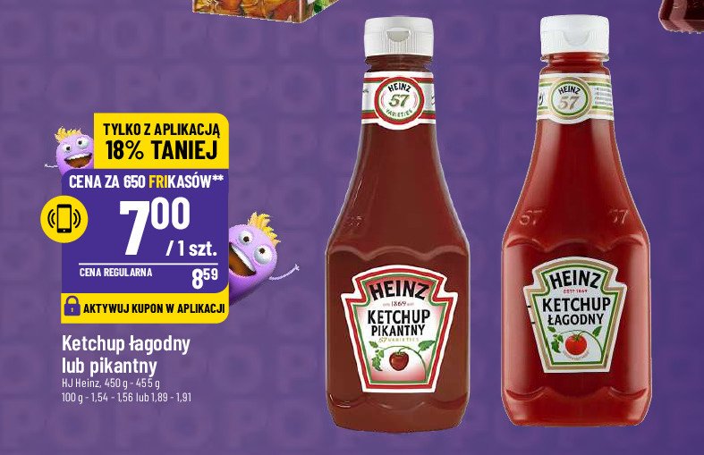 Ketchup pikantny Heinz promocja w POLOmarket
