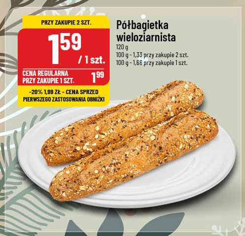 Półbagietka wieloziarnista promocja w POLOmarket