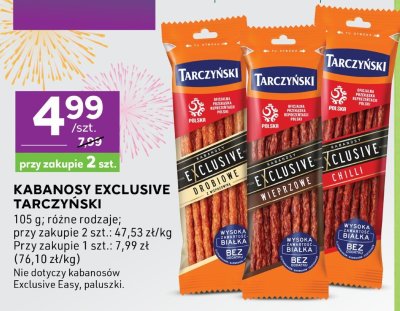 Kabanosy Exclusive Tarczyński promocja w Stokrotka